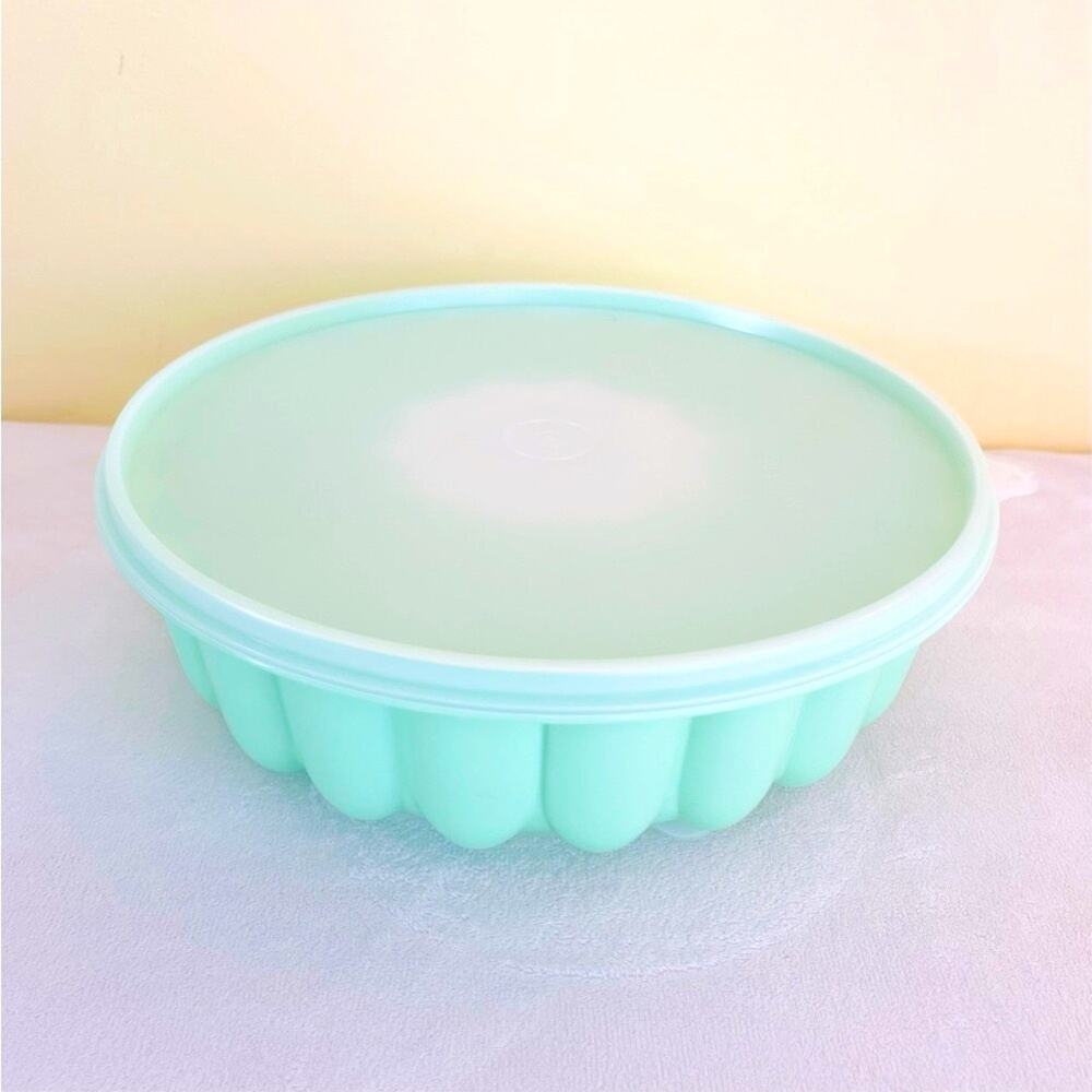 Tupperware Vtg Jello Mold Ring Bowl Mint Green Ice 1201 1202 1203